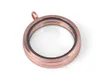 10st / lot 4Colors 35mm Big Plain Round Magnetic Glass Living Floating Charms Locket Pendant för kedjan halsband