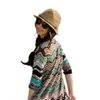 Wholesale-Lady Fashion Women Colorful Striped Straw Beach Summer Sun Panama Hat