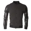 Automne-vente chaude pull hommes Bomber veste personnalisé Baseball couture vêtements Hip Hop Hippie cuir jaquetas chaqueta hombre