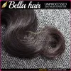 Bella Hair 8a Peru İnsan Saç örgüsü doğal siyah renk vücut dalgası çift atkı demetleri