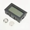 Mini Svart Vit Digital LCD Embedded Termometer Hygrometer Temperatur Luftfuktmätare Inomhustermometer Fri frakt