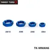 Tansky - Alta calidad 6AN AN6 AN-6 9/16 "-18 BULKHEAD AZUL ALUMINIO ACABADO TUERCA SELLO BLOQUEO DE FIJACIÓN TK-MMAN6