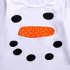 3 PCS Set Crianças Roupas de Natal Roupa Da Criança Do Bebê Meninas Boneco de Neve de Manga Longa Tops T Shirt + Polka Dot Calças + Headband Meninas Outfits