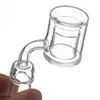 4mm Smoking Accessories Bottom Double Tube Quartz Thermal Banger Nail for Glass Water Pipes Bongs SKGA585