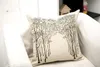 Fancy Cushion Cover Modern Minimalist Blue Farterfly Pink Tree Cushion Pillow Cover Home Decoration SOFA Green Leaf Pillow Case Li2329