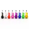 6 styles drip tips en plastique 510 Ego fil drip tip embout coloré plat goutte à goutte voyage transparent driptip à vendre clearomiseur rda vape