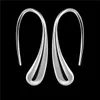 Brand new sterling silver plated Water droplets ear hook DFMSE004 women's 925 silver Dangle Chandelier earrings 10 pairs a lo285v