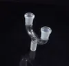 double bowl Glass adapter adaptor water smoking bong bubbler pipe wholesale two functions smoke