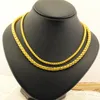 10mm * 60cm 24k chapado en oro masculino chapado en oro collar hombres joyería aluvial elegante vintage cadena dorada joyería