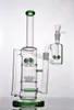 New Style Colorful Bongs Glass Water Pipes With Gear Perc Thick Recycler sprinkler Oil Rigs 2 function hookahs New Arrive purple