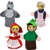 FedEx Ship Little Red Riding Hood Finger Puppets Toys 4 PCSSet The Wolf Finger Puppets Education