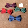 Novo Bowtie De Veludo Bowtie Casamento 17 Cores Sólida Bowtie 12 * 6 cm Presente de Aniversário de Festa Dia Dos Namorados Presente de Natal Dia Dos Pais