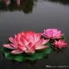 Güzel Yapay Lotus Çiçek Yüzen Su Çiçekler Noel Süs Düğün Parti Dekorasyon Malzemeleri Için 18 CM Çapı