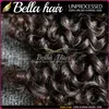 Bellahair® Indian Curly Wave Hair Weaves Weft Bundles Obehandlade Virgin Extensions 8 ~ 30In 3