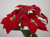 Julblomma Poinsettia Artificial Flowers Poinsettia Jul Hem Festival Decoratijal Blomma 45cm 5 huvuden inkluderar inte vasen sf009