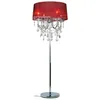 Modern Crystal Living Room Floor Lamp European Fabric Lampshade Glass Fabric hanging Bedroom Bedsides Stand Lighting Fixtures316R