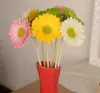 10pcs Artificiel PU Sunflower pour mariage Home Bridal Bouquet Decoration 4 Couleur pour choisir