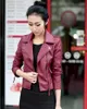 Wholesale-Fashion Fall Winter Faux Leather Women Jackets Black Plus Size Zipper Jackets For Women Casual Women Coats