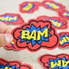 10PCS BAM Embroidered Patches for Clothing Iron on Transfer Applique Patch for Bags Jeans DIY Sew on Embroidery Sticker