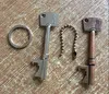 Portable Key Shaped Bottle Opener Ring Keyring Chain Beer Soda Openers Bronze Wedding Favors Gift Metal Bar Tools