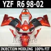 7 hediyeler YAMAHA R6 fairing kit için enjeksiyon kalıplama 1998 1999 2000 2001 2002 CAMEL sarı mavi YZF R6 98-02 kaportalar BYT33