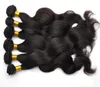 Wefts Venda de Fábrica Qualificado 3 Pçs / Lote Brasileiro Indiano Peruano Malaio Mongol Virgem Remy Cabelo Humano Onda Corporal, 100% Humano Weave Bu