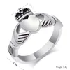 Claddagh ring Ireland vintage heart crown wedding rings for women silver plated jewelry