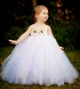 Robes Flower Girls Robes pour les mariages Kids Beach Robes de mariée Girls Robe Douce sans bretelles et Robe de princesse sans dos Fleur Fleur