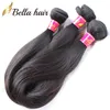 100% Brazilian Virgin Hair Extensions Hair Bundles Straight Hair Weaves 3pcs/lot Double Weft Natural color Bellahair