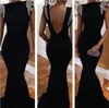 $ 69 Ucuz Gelinlik Modelleri Stokta Siyah Hızlı Kargo Vestidos De Mermaid Kat Uzunluk Backless Akşam Parti Törenlerinde Seksi Yeni Balo Elbise