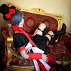 Zwarte butler ciel phantomhive zwart rood uniform doek cosplay kostuum
