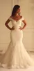 Stunning Plus Size Mermaid Wedding Dresses Fit and Flare Lace Appliqued Bridal Gowns V Neck Off the Shoulder Custom Made