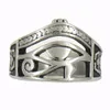 FanSsteel Stael Stael Stael Mens lub Wemens Biżuteria Masonary Krab Egiptian Faraoh Eye Ring Pierścień Masoński 13W908428186