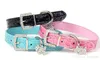 Croc Leather Dog Collars Leather Dog Cat Puppy Collar حجر الراين قلادة الحيوانات الأليفة