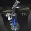 Hookahs Glass Bong Blue Honeycomb Perc Exquisito Vidromas Tubo de agua Fumar