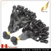 Bella Hair 9a Funmi Baby Krullen Peruaanse haarveer krul Losse golf Natuurlijke zwarte extensie onbewerkte inslag 3 bundels lot