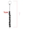 Perles anales en verre noir Butt Plug Anus Balls Stimulateur dans les jeux pour adultes pour les couples Produits de sexe érotiques Jouets pour femmes et hommes1315233