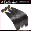 9a brasilianska hårförlängningar 100% mänskligt hår väver naturlig färg silkeslen rak inslag 3 buntar full huvud bellahair