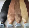 SUPER KWALITEIT Tape In Hair Extensions Indian Remy PU Haarverlenging 60 613 100g 40 stuks 16quot 18quot 20quot 22quot 24quo7556125