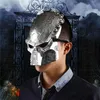 Cool Predator Masquerade Masks Halloween реквизит серебряный полный лицо Mardi Gras Film Comsplay Mens Mask для праздничных подарков.