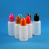 100 Sets 30ml (1 OZ) Plastic Dropper Bottles With CHILD Proof Caps & Tips Safety Design No Leak LDPE Pack Store Liquid 30 mL