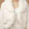 Ivory Faux Fur Stole Wrap Wedding Shrug Bolero Bridal Shawl Long Sleeves Formal Dresses Jacket Cheap In Stock9329234