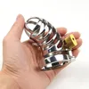 Nieuwe mannelijke kuisheidsapparaten Chastity Cage Cage Cage Penis Ring Cock Ringen Kuisheidsgordel BDSM TOEYS Bondage Gear Lock Sex Toys for Men5564440