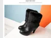 woman boots in Winter high Coarse heel round head20301231602706