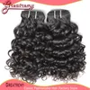 Greatremy 8-34inch Retail 1pc Human Hair Bundles Brazilian Virgin Hair Weaves Water Wave Big Curly Hair Extension Weft Dyeable Natural Black