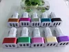 3 USB Ports Car Charger Metal Ring 5V 5.1A Universal Colorful Adapter for iphone 6 6s Samsung Note 4 500Pcs