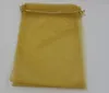 100pcs Gold Color Organza Torby, 7x9 cm. 9x11 cm. 13x18 cm .17x23cm. 20 x 30 cm z sznurkiem