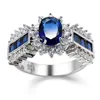LuckyShine 12 PCS Europa och amerikanska populära smycken Retrofärgade ringar 925 Silver för kvinnor Mänälskare Ringar 4195172