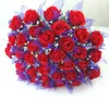 36 Heads Derrick Rose Bridal Wedding Bukiety Sztuczne Kwiaty Jedwabne Rosefloyd Rose Body Red Rose Buquets Darmowa Wysyłka SF0201