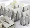 Ribbon Wedding Candy Paper Box Creative Golden Silver Ribbon Wedding Favours Party Gift Candy Paper Box 10 Pcs Boxes Candies Favou266P